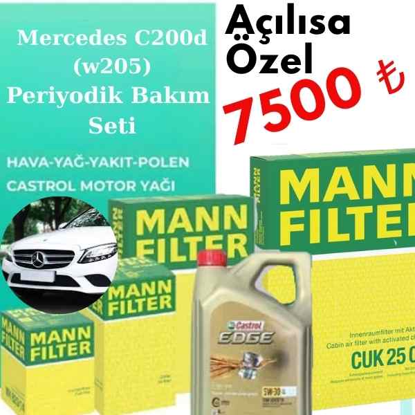 Mercedes C200 d W205 Yağ ve Filtre Seti Orijinal